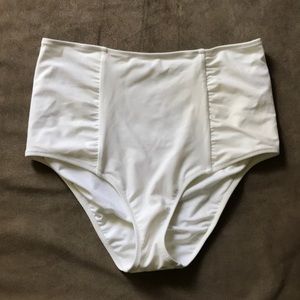 Like New Aerie White High Waisted Swim Bottoms